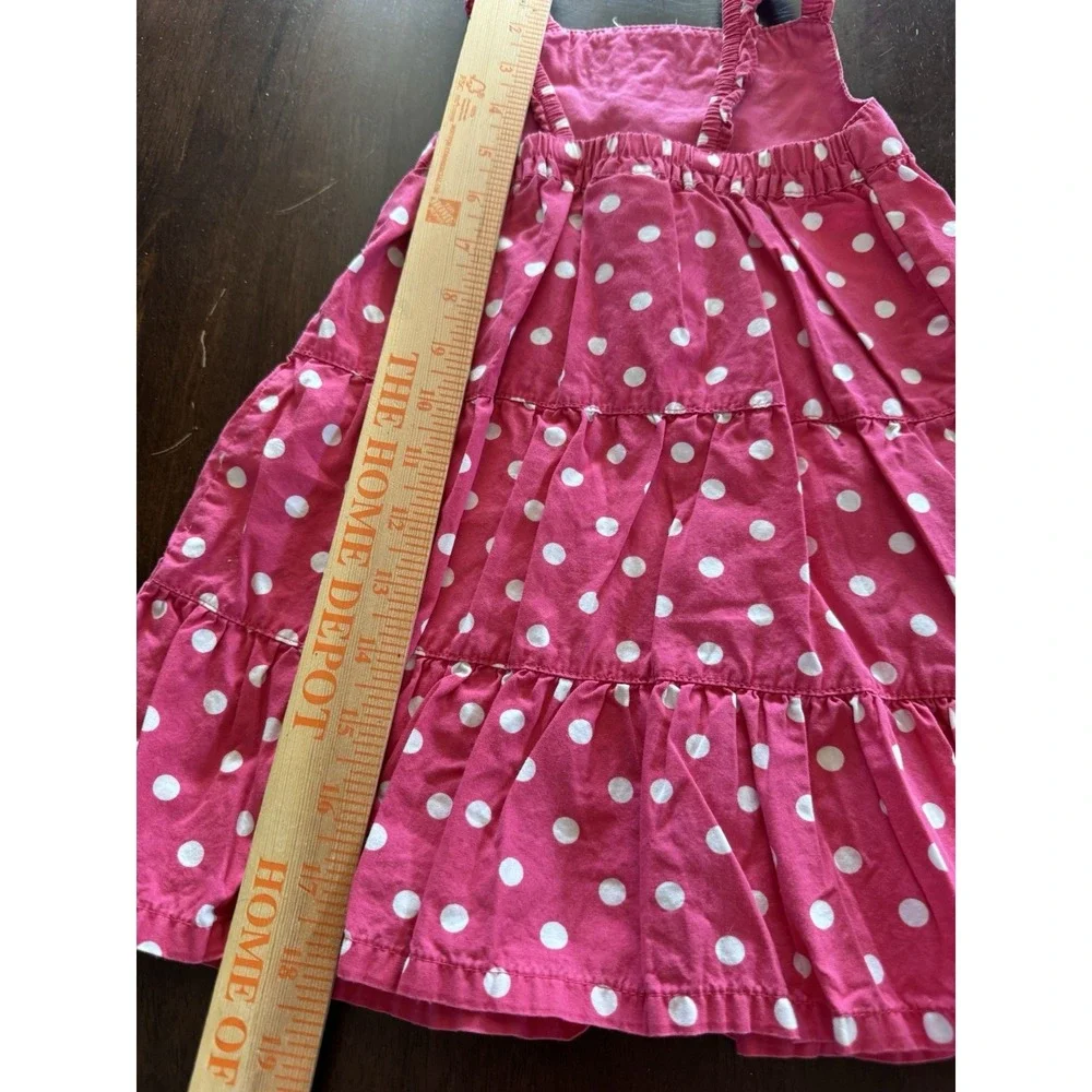Gymboree Sun Dress Watermelon Strappy Sleeveless Pink Polka Dot 12 18 Months Y2K